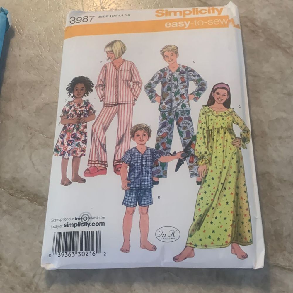 2 Simplicity Youth Pajama Patterns - Picture 2 of 5
